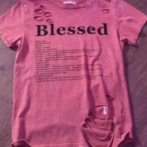 Pink short sleeve shirt